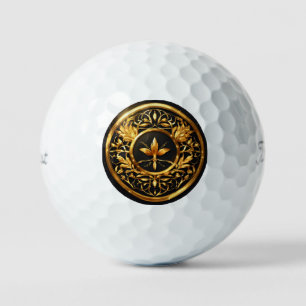 Balles De Golf "La sphère dorée : une odyssée de golf"