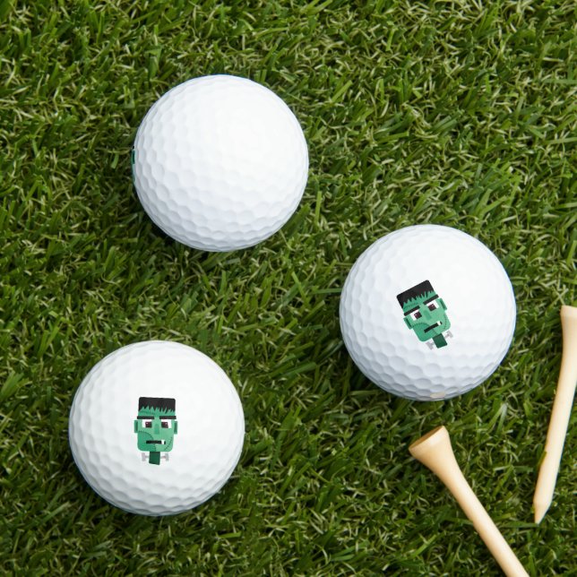 Balles De Golf La tête du monstre Frankenstein (Herbe in situ)
