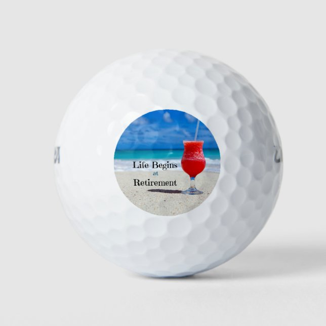 Balles De Golf La vie commence à la retraite (Devant)
