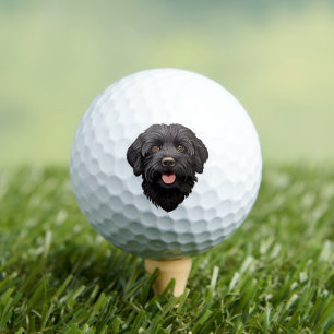 Balles De Golf Labradoodle Chien noir