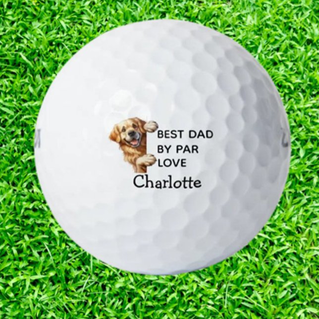 Balles De Golf Labrador Best Dad Gift  (Celebrate the best Labrador dad with custom golf balls—perfect birthday gift for dog lovers  )