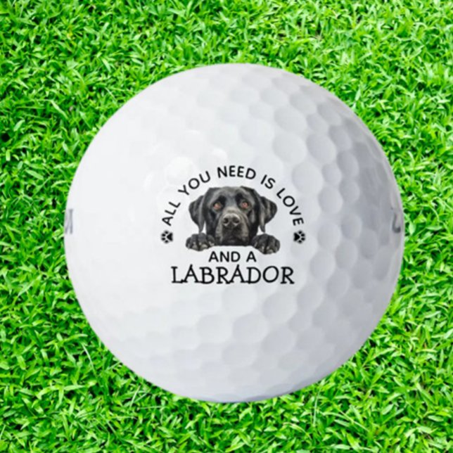 Balles De Golf   Labrador-Loving Golfer (Celebrate your love for Labradors and golf with our unique Labrador-loving golfer golf balls.  )