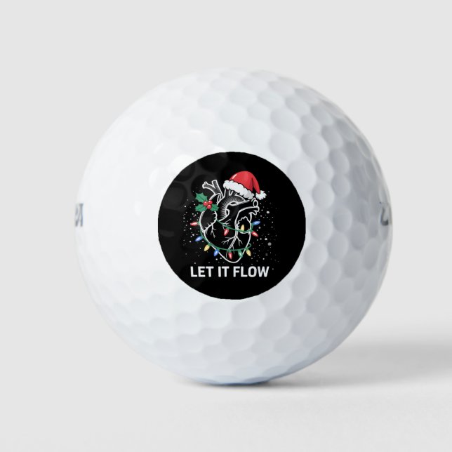 Balles De Golf Laissez-le couler Anatomie Coeur Cardiaque Infirmi (Devant)
