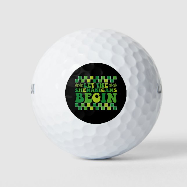 Balles De Golf Laissez Les Shenanigans Commencer Irish Super Retr (Devant)