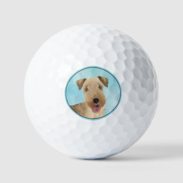 Balles De Golf Lakeland Terrier Peinture - Cute Original Chien Ar (Recto)