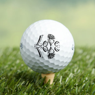 Balles De Golf L'amour en fleurs : une lettre créative