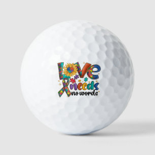 Balles De Golf L'amour n'a pas besoin de mots - Sensibilisation s