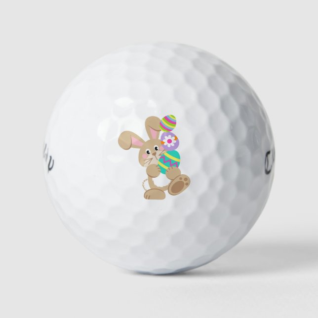 Balles De Golf Lapin de Pâques portant des oeufs Design Callaway  (Devant)