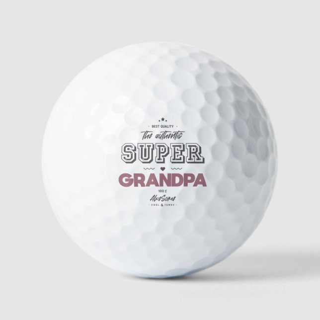 Balles De Golf L'authentique super-grand-père (Recto)