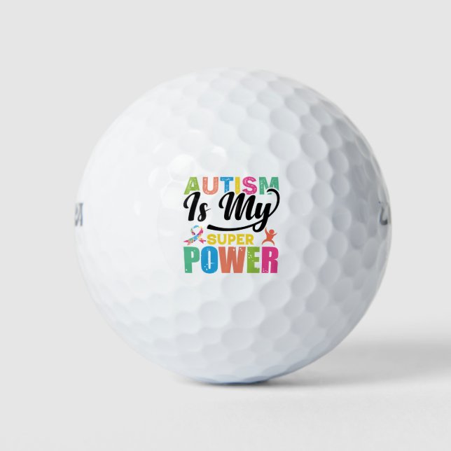 Balles De Golf L'autisme est ma super puissance (Devant)