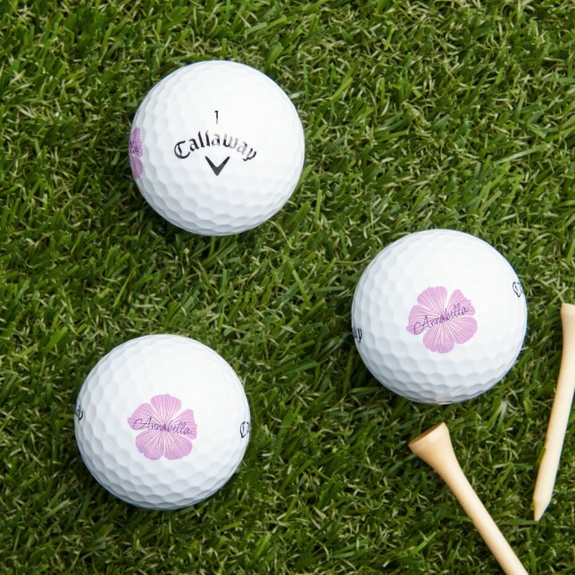 Balles De Golf Lavatera rose (Herbe in situ)