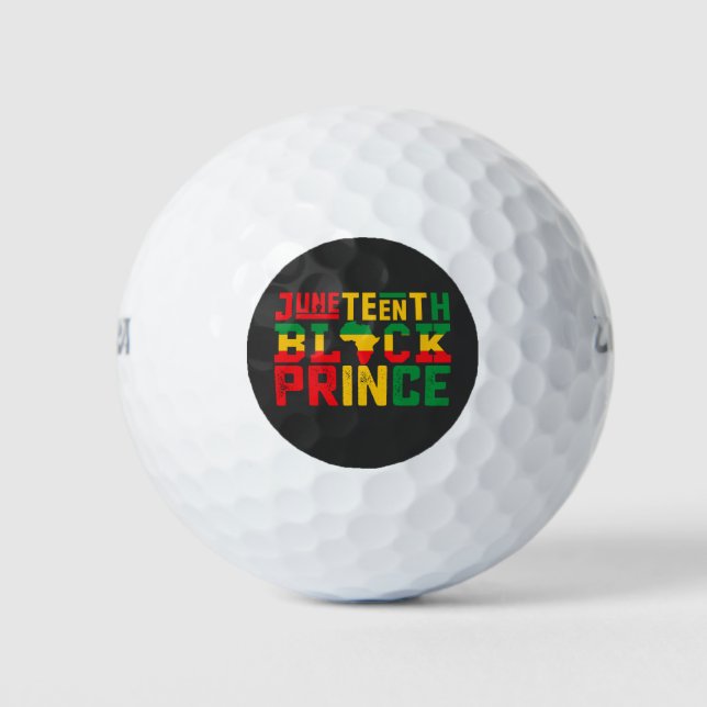 Balles De Golf Le 11° Prince célèbre la liberté noire (Devant)
