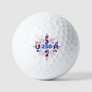 Balles De Golf le 250e anniversaire de l'Amérique