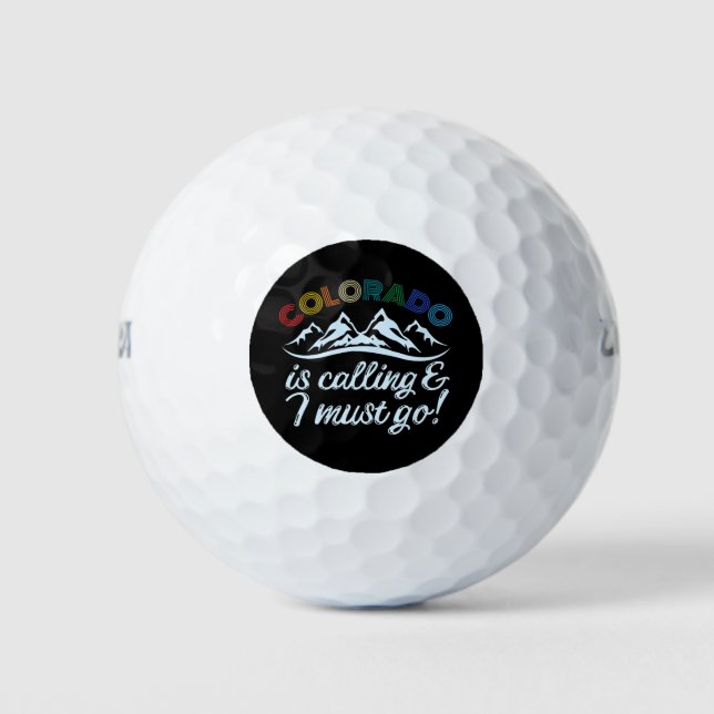 Balles De Golf Le Colorado Appelle Et Je Dois Y Aller (Devant)
