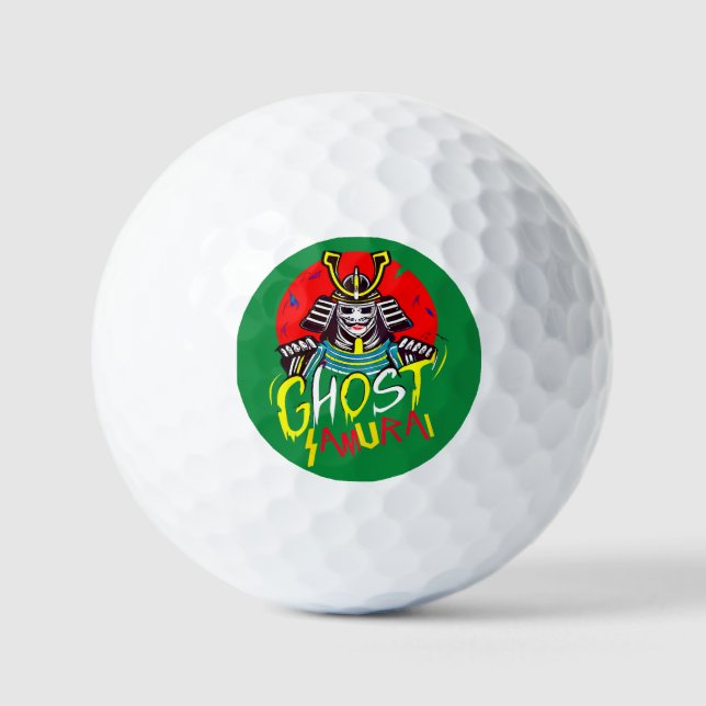 Balles De Golf Le fantôme japonais Samurai Martial Art de style r (Recto)