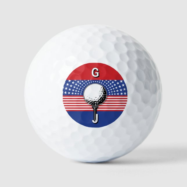 Balles De Golf Le golf patriotique américain (Recto)