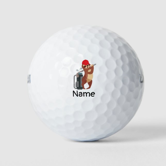 Balles De Golf Le golfeur de Sloth joue au golf (Devant)