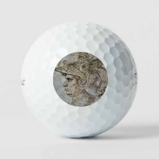 Balles De Golf Le guerrier Helmetted de Leonardo (Recto)