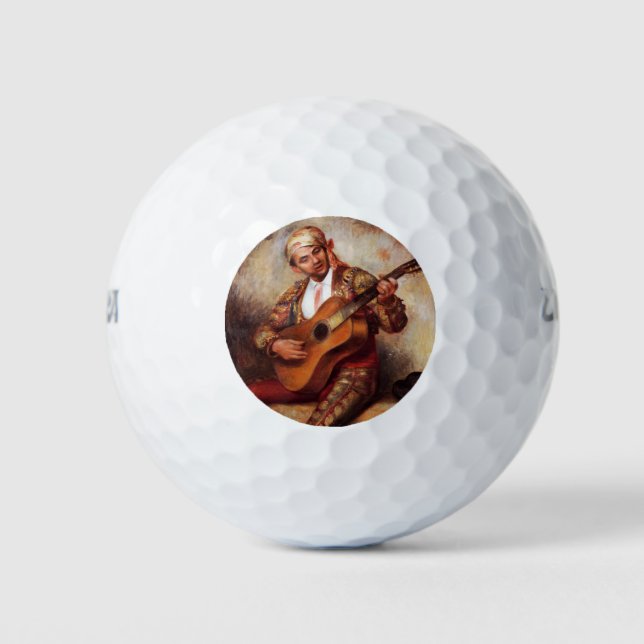 Balles De Golf Le guitariste espagnol (par Pierre-August Renoir) (Devant)