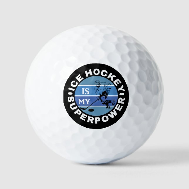 Balles De Golf Le hockey sur glace est ma superpuissance (Recto)