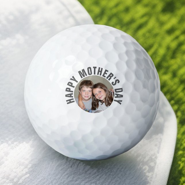 Balles De Golf Le jour de mère heureux - modèle photo fait sur (Add Your Photo to this Personalized Golf Ball)