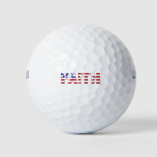 Balles De Golf Le mot "Foi" avec drapeau américain