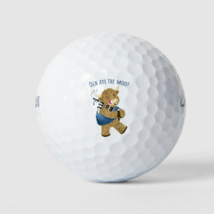 Balles De Golf Le Piper De Vache Écossais Highland Dit Och Aye Th
