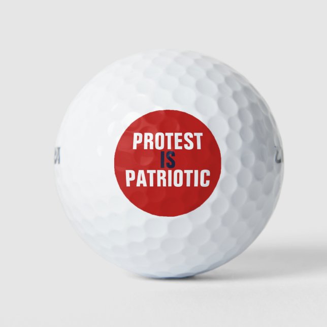 Balles De Golf Le protestation est patriotique (Devant)
