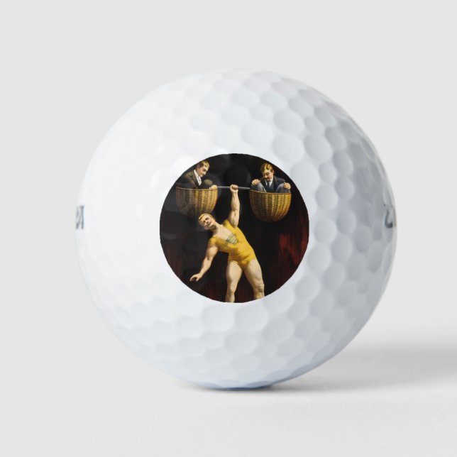 Balles De Golf Le Sandow Eugen Sandow Vaudeville Weightlifter (Devant)