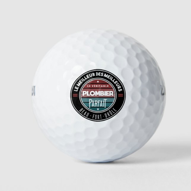 Balles De Golf Le véritable plombier parfait (Devant)