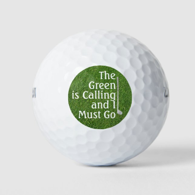 Balles De Golf Le Vert Appelle Les Balls De Golf (Devant)