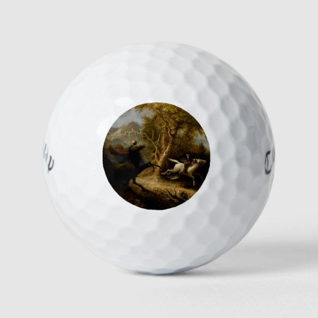 Balles De Golf Légende du cavalier sans tête fantôme d'Halloween (Devant)