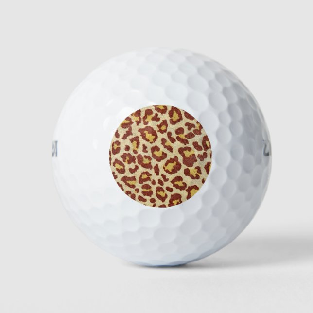 Balles De Golf Léopard Spots Ultrasuede Look (Devant)