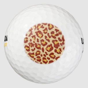 Balles De Golf Léopard Spots Ultrasuede Look