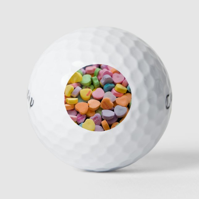 BALLES DE GOLF LES COEURS DE LA BOUGIE DE VALENTINE (Devant)