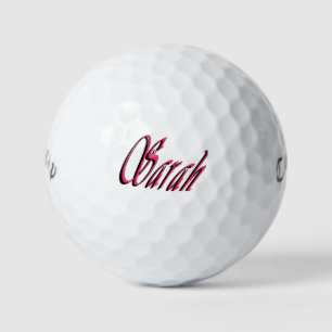 Balles De Golf Les Dames Appelées Sarah,