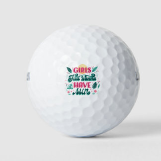 Balles De Golf Les Filles Veux Juste Avoir Le Soleil