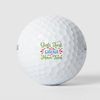 Balles De Golf Les Filles Veux Juste Avoir Le Soleil