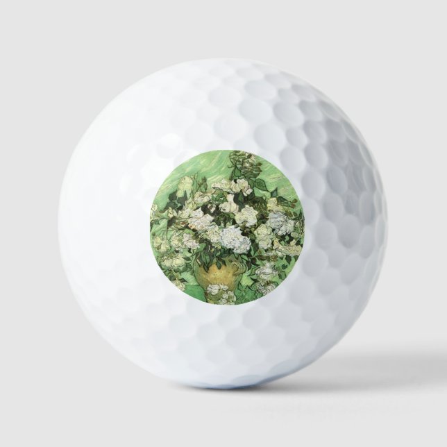 Balles De Golf Les fleurs de Van Gogh dans Vase (Recto)