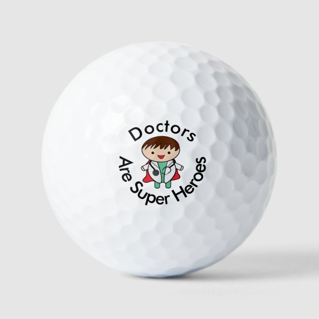 Balles De Golf Les médecins sont de super héros (Recto)