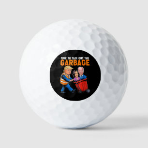 Balles De Golf Les ordures pour Trump 2024 Il est temps de sortir
