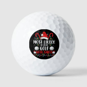Balles De Golf Les Plus Probables De Jouer Au Golf Avec Père Noël