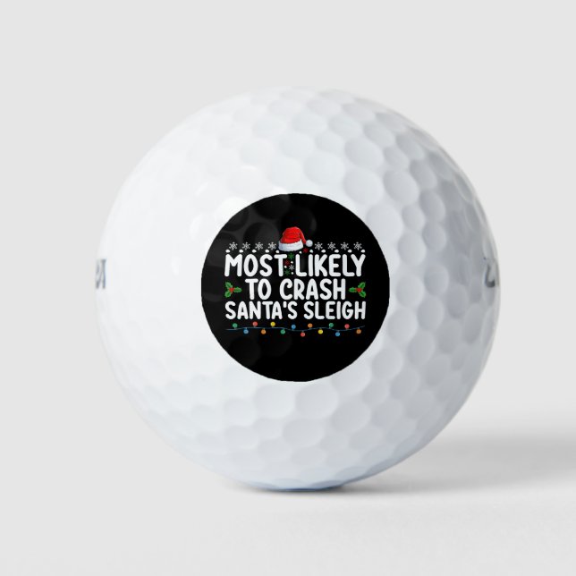 Balles De Golf Les Plus Susceptibles D'Écraser Père Noël Sleigh C (Devant)