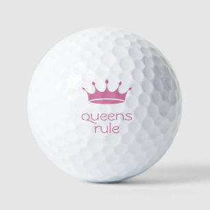 Balles De Golf Les Reines règnent en Couronne Rose
