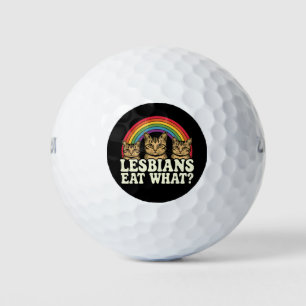Balles De Golf Lesbiennes mangent quoi Meme vintage de la fierté 