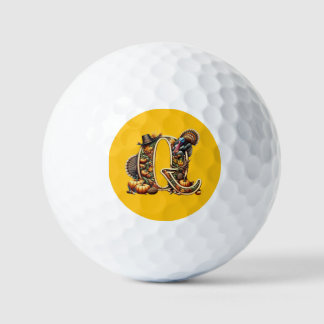 Balles De Golf Letter Q Thanksgiving style turkey 