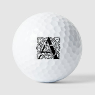 Balles De Golf Lettre A Vintage Monogramme De Noeud Celtique