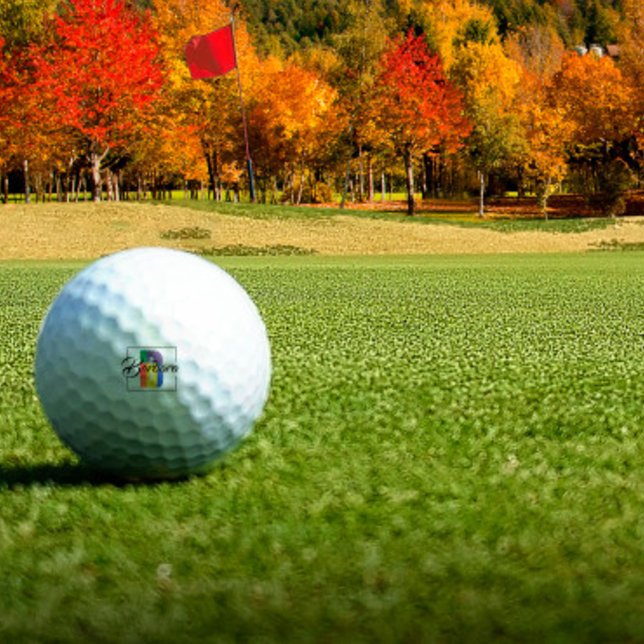 Balles De Golf Lettre de couleur initiale monogrammée moderne B (Créateur téléchargé)