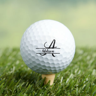 Balles De Golf Lettre Élégante Un Monogramme Avec Nom Personnalis