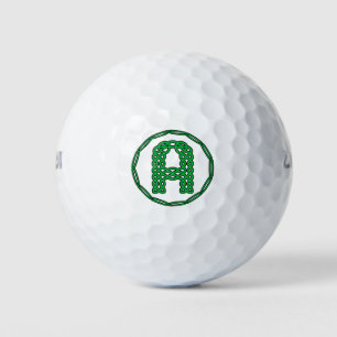 Balles De Golf Lettre Initiale A Monogramme En Style Celtique